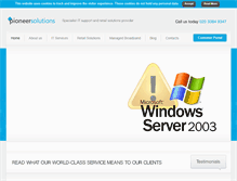Tablet Screenshot of pioneer-solutions.co.uk